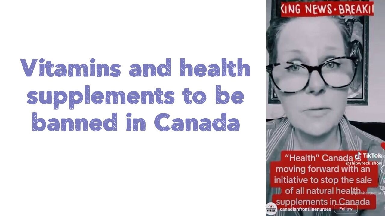 Vitamins and health supplements to be banned in Canada