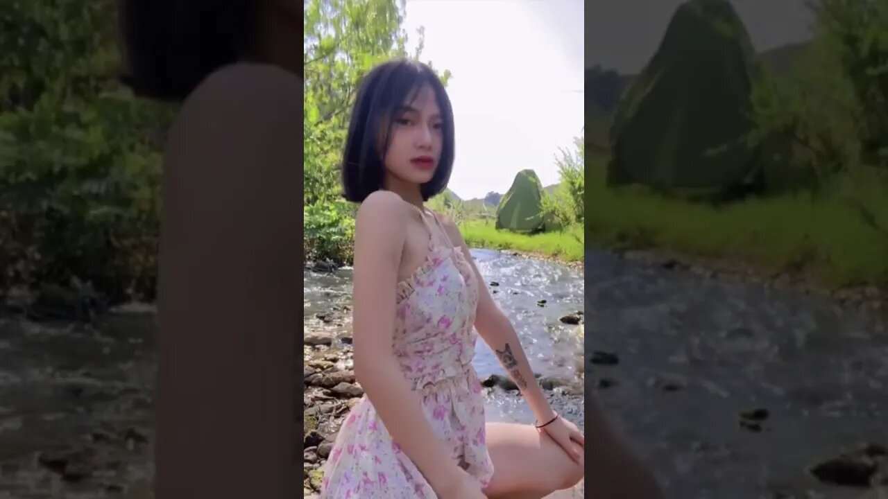 Lovely Chinese Girl In Nature