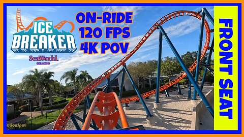 Ice Breaker On-Ride Front Seat 120 FPS (4K POV) SeaWorld Orlando