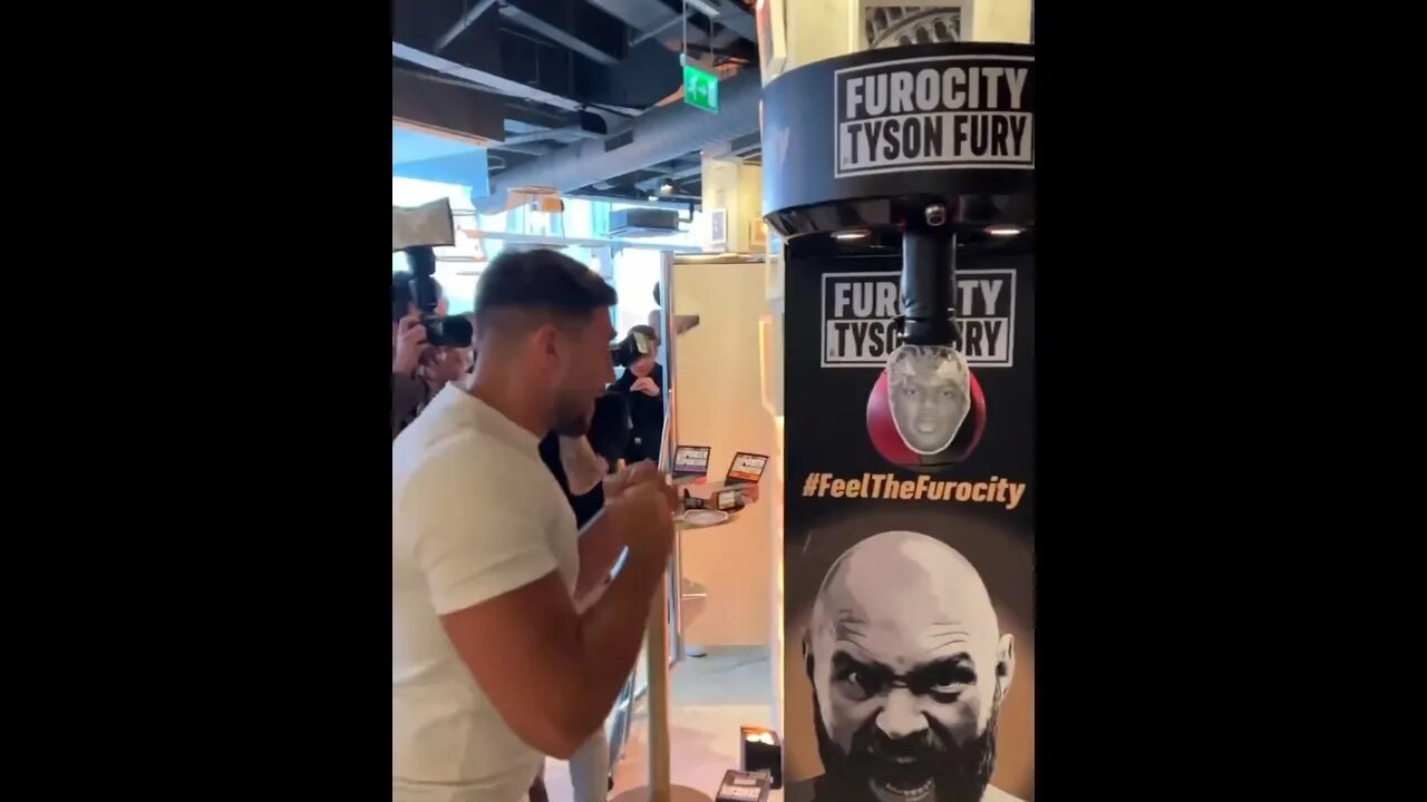 Tommy Fury breaks punch machine record using KSI’s face