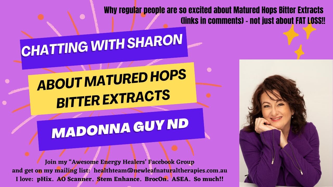 Chatting to Sharon about Matured Hops Bitter Extracts! Lol, helping the families neurology!!