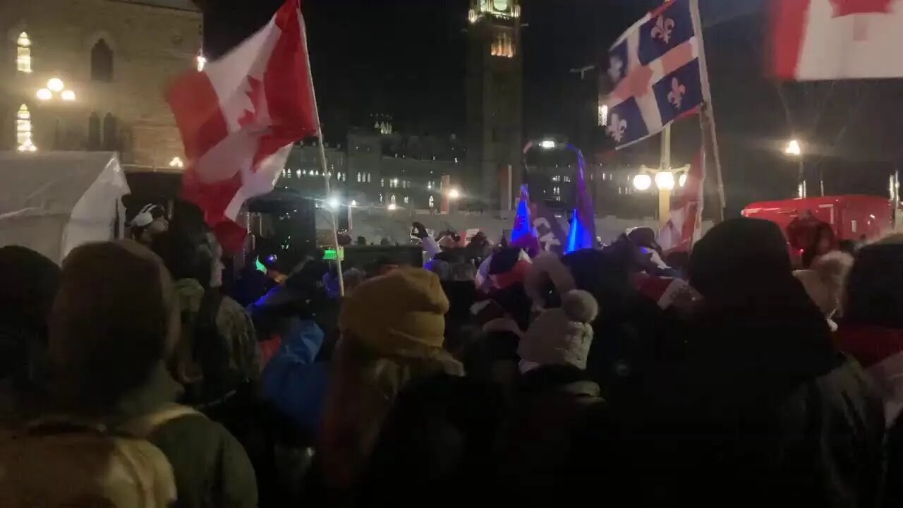 LIVE: Freedom Convoy 2022 - Parliament hill - Saturday Night - Church of Bubbles