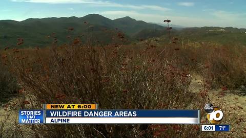 Firefighters worried about wildfire danger areas