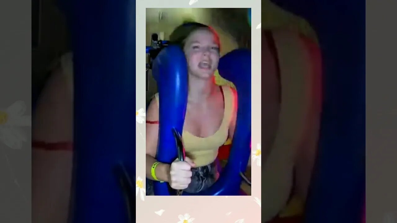 slingshot ride girl falls out / slingshot rider girl part 51 #shorts