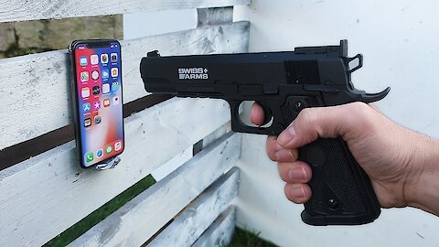 Many iPhones vs GUN