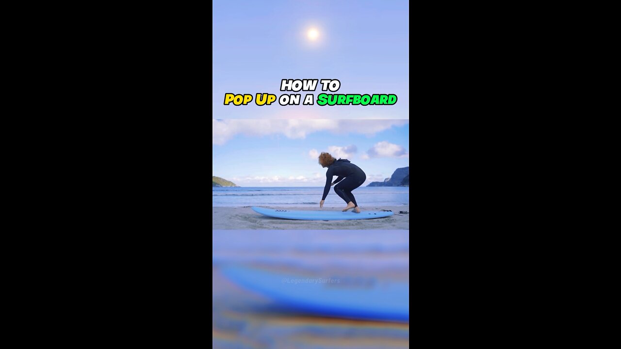 How to pop up on a Surfboard 🏄‍♂️📈