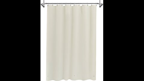 Mrs Awesome Beige Shower Curtain Liner with 3 Magnets, Sturdy Plastic Shower Curtain for Bathroom