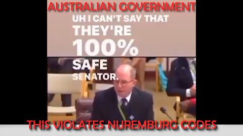 2021 JUN 28 Australia Our Senior Medical Bureaucrat in their own words JABS NOT SAFE