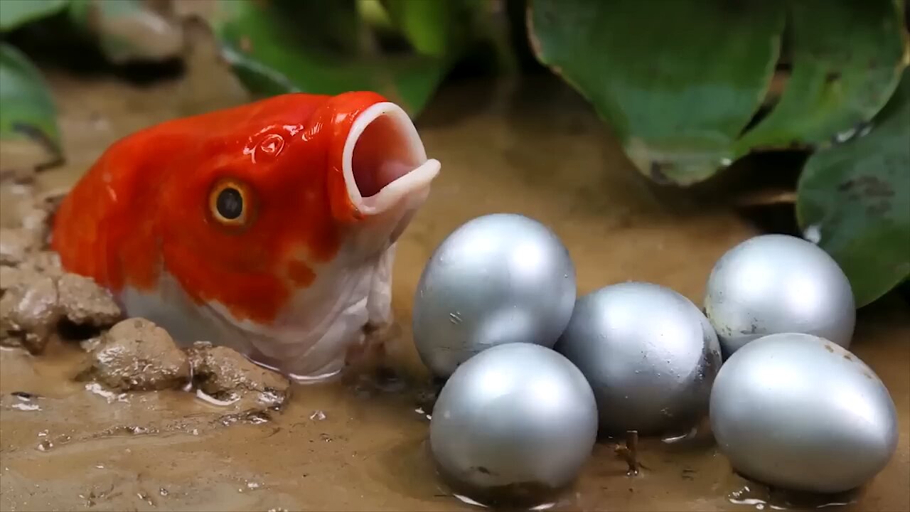 naughty animal the koi fish hunting