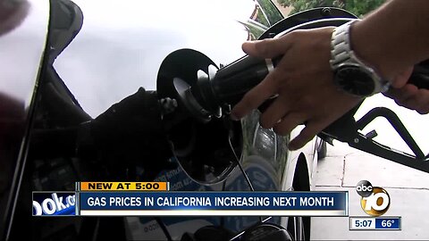 Gas prices in California increasing next month