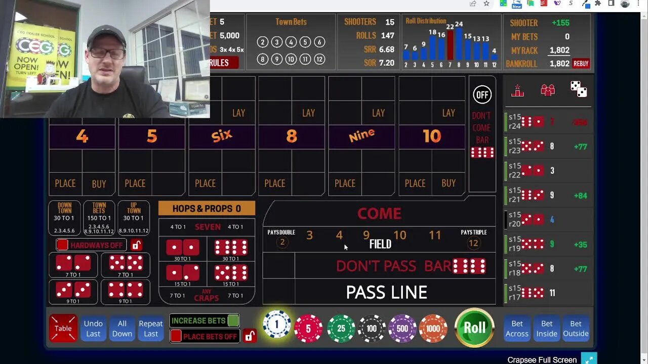 Learn Strategy with a 33 year Dice Dealer LIVE