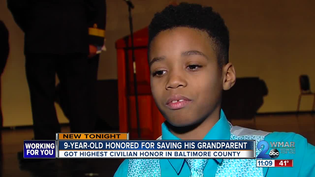 Randallstown boy honored for heroically saving grandparents from fire