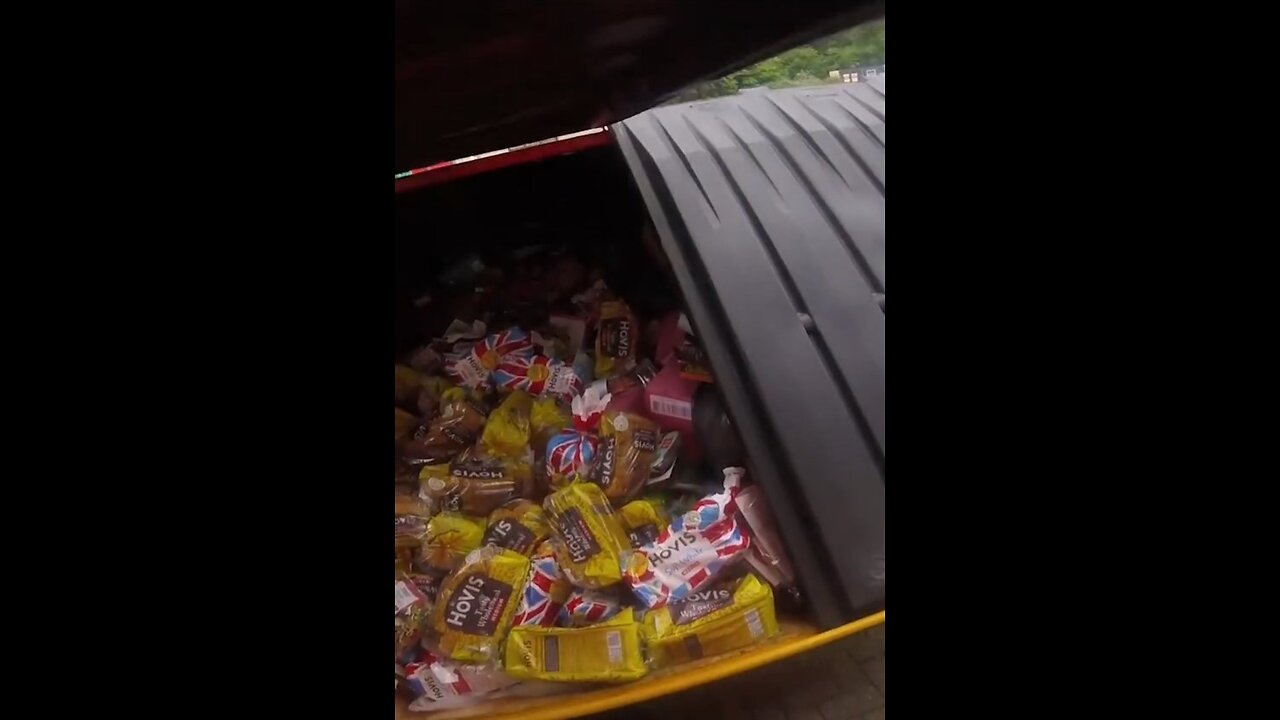 Intact food thrown into the garbage can