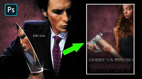 Remaking American Psycho Movie Poster in Photoshop