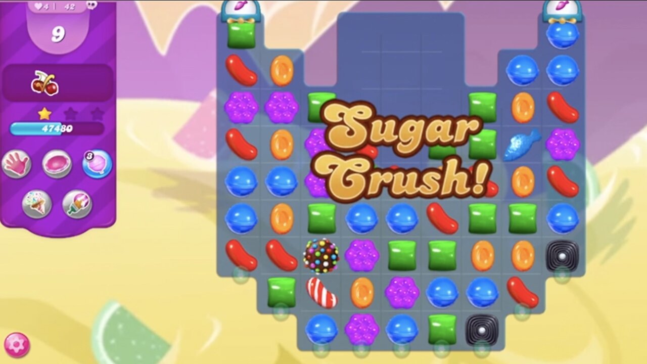 Candy Crush Saga | Level 42 | HARD LEVEL | NO BOOSTERS | 3 STARS | 122900 🦄