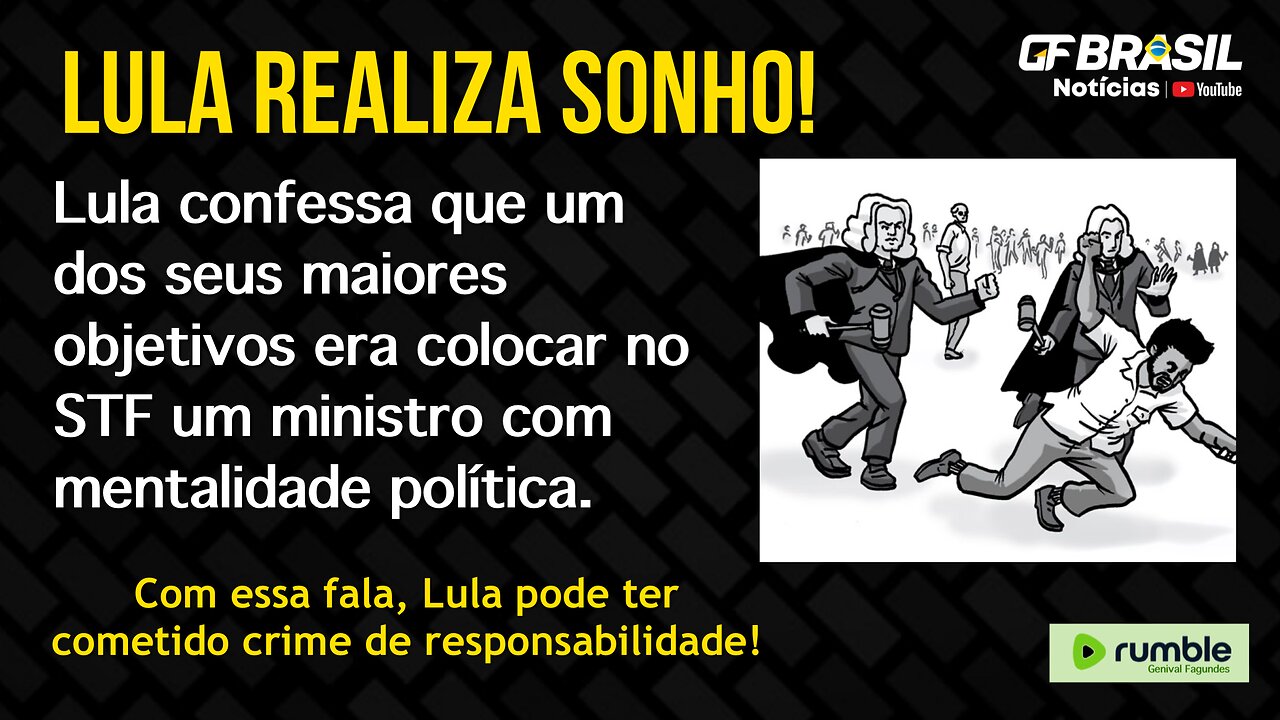 Lula, deixa claro que sua intenção com Flávio Dino no STF, é interferir no livre exercício da corte!