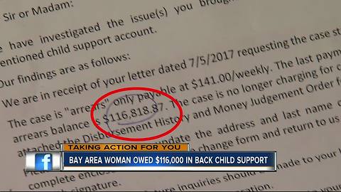 Mother owed more than $100k in child support