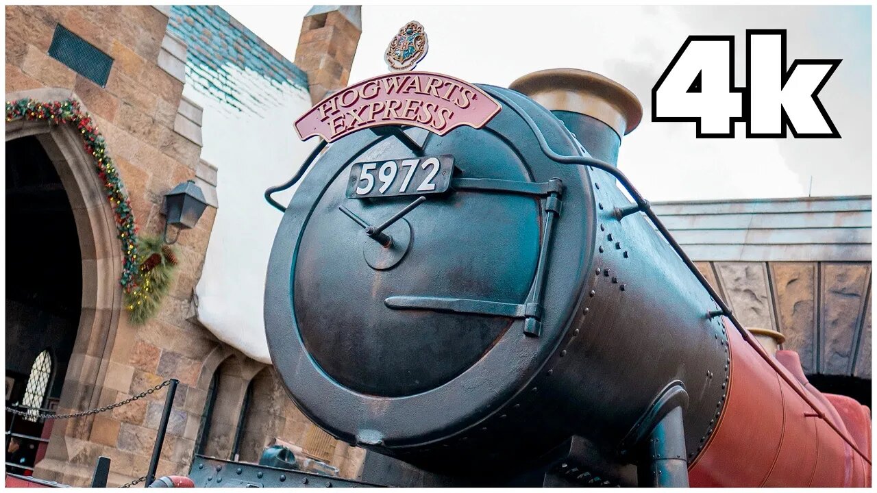 [4k] Hogwarts Express Hogsmeade Station Train to Universal Studios