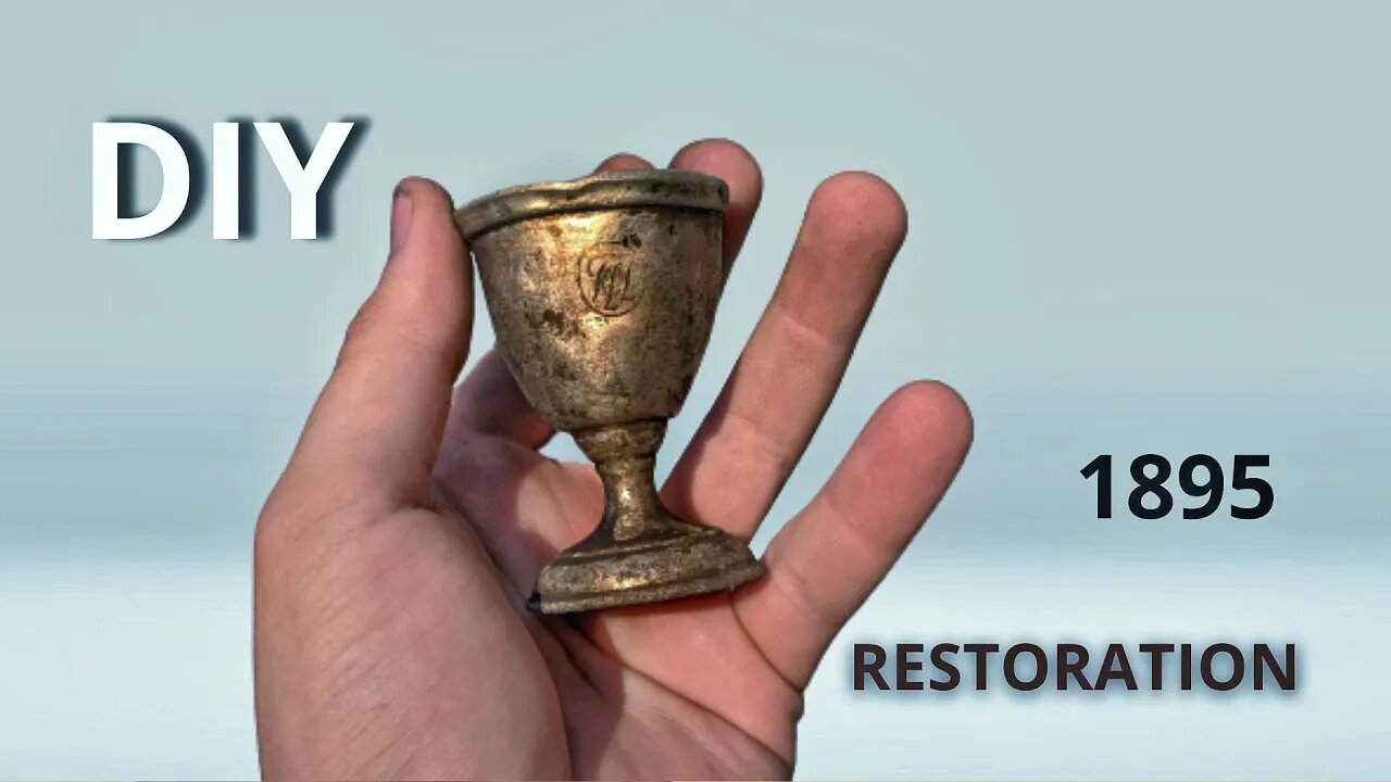 Restoration of an antique silver wine glass from 1895