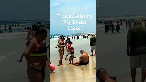 Praias cheias na Região dos Lagos nesta segunda-feira 14/11/2022 #shorts #riodejaneiro #cabofrio