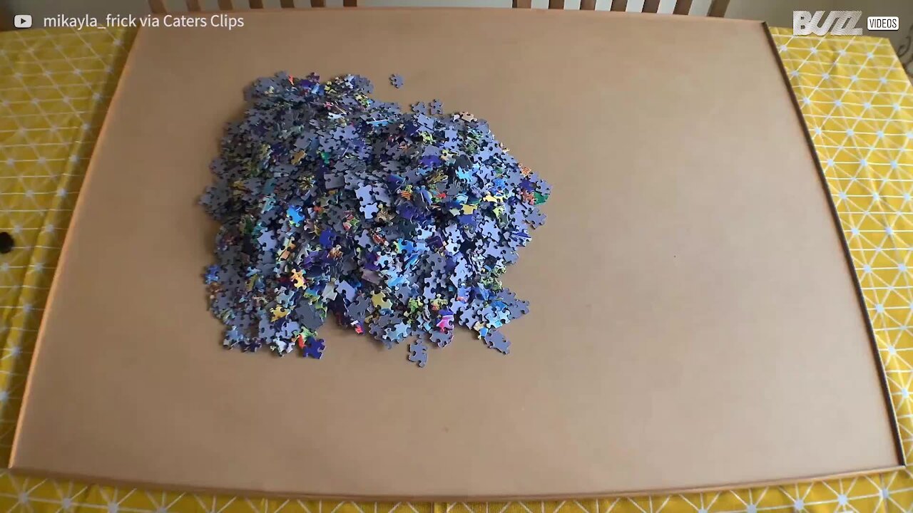 Timelapse mostra montagem de puzzle com 2000 peças