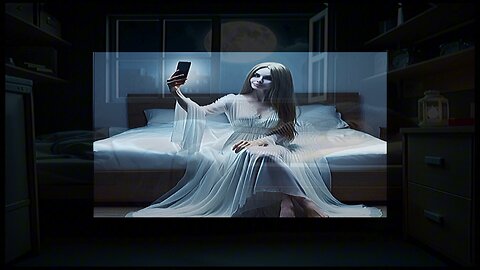 The Selfie-Obsessed Ghost: Too Good Lighting to Resist!"