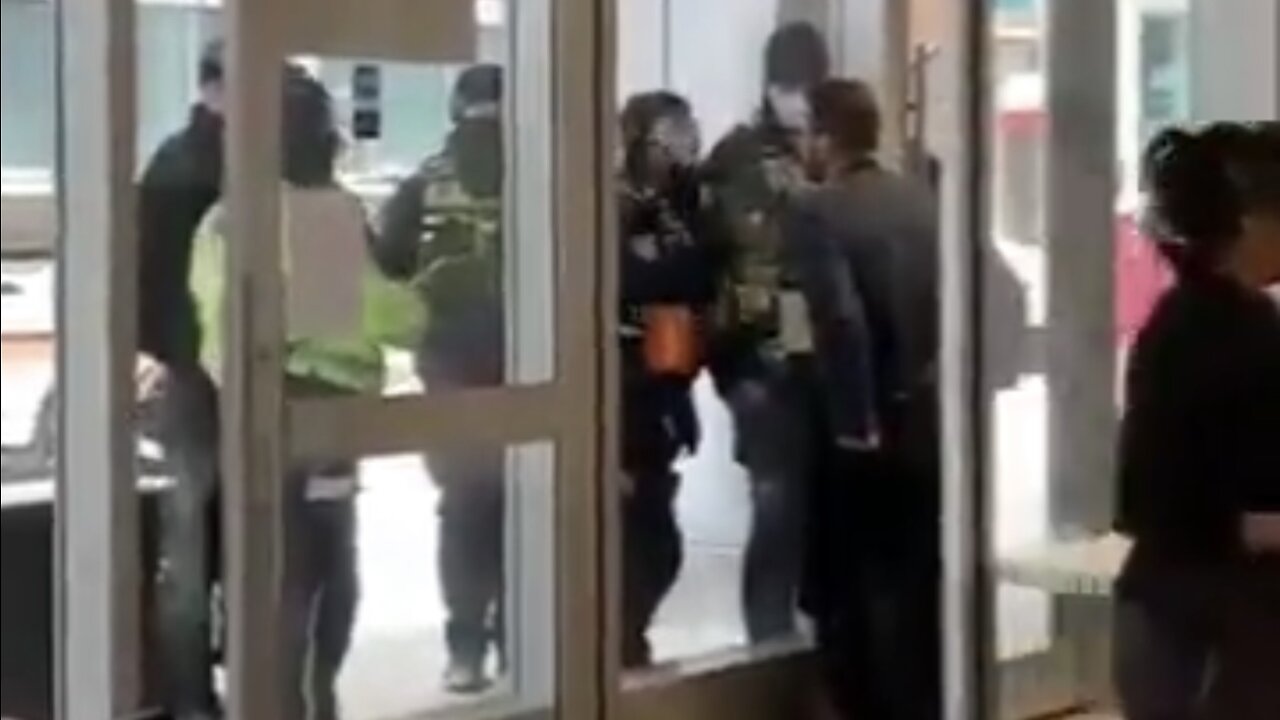 Police surrounding the iconic cafe in Ottawa today, threatening to break in