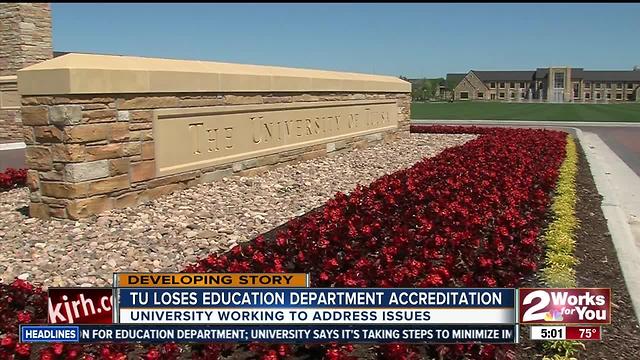 Tulsa University Education Departments loses accredidation