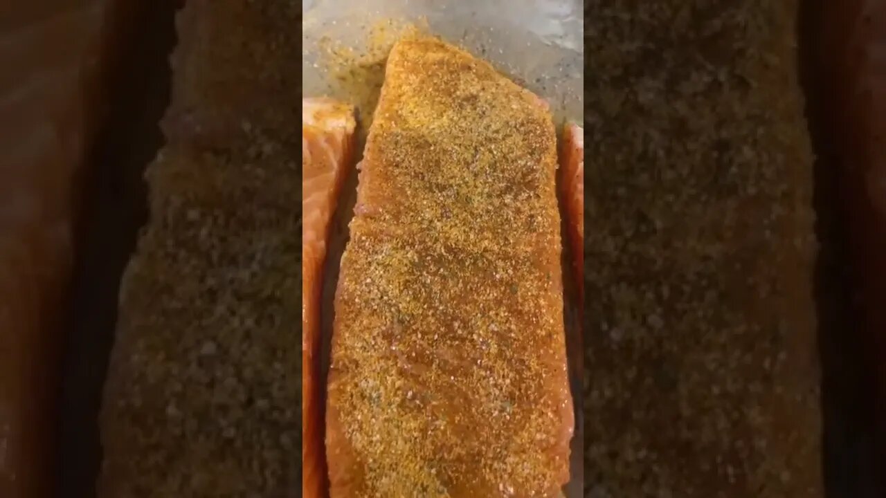 The easiest air fried salmon #airfryer #keto #ketorecipes #healthyrecipes #Shorts