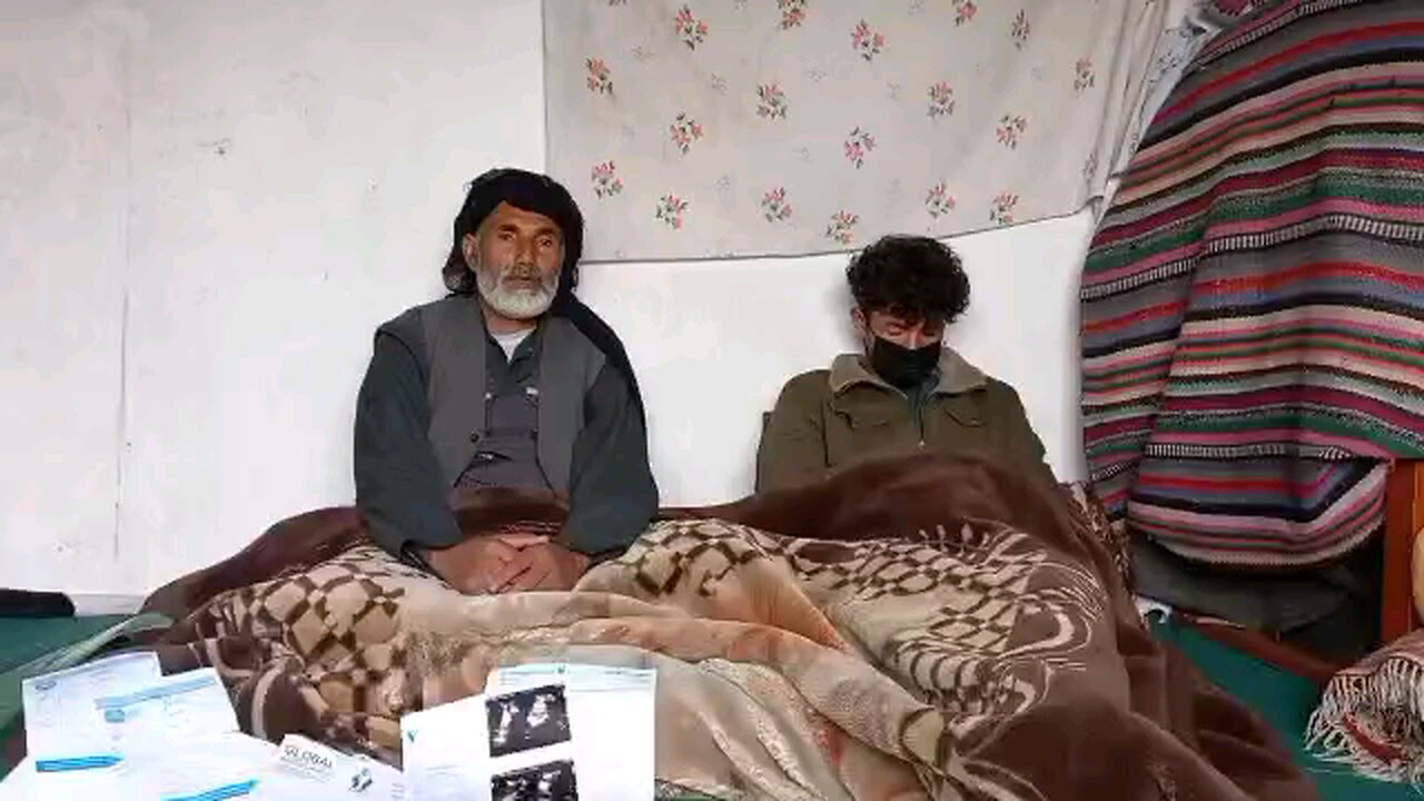 A poor man whose son has lost his kidneys