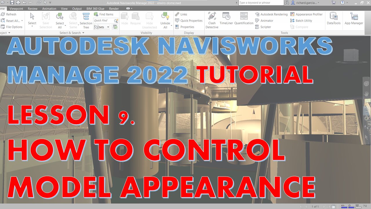 NAVISWORKS MANAGE 2022 LESSON 9: HOW TO CONTROL MODEL APPEARANCE