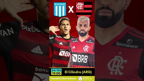 Racing X Flamengo em jogo pela Comebol Libertadores