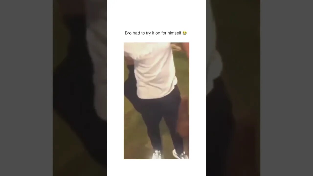Bro had to try it for himself 🤣