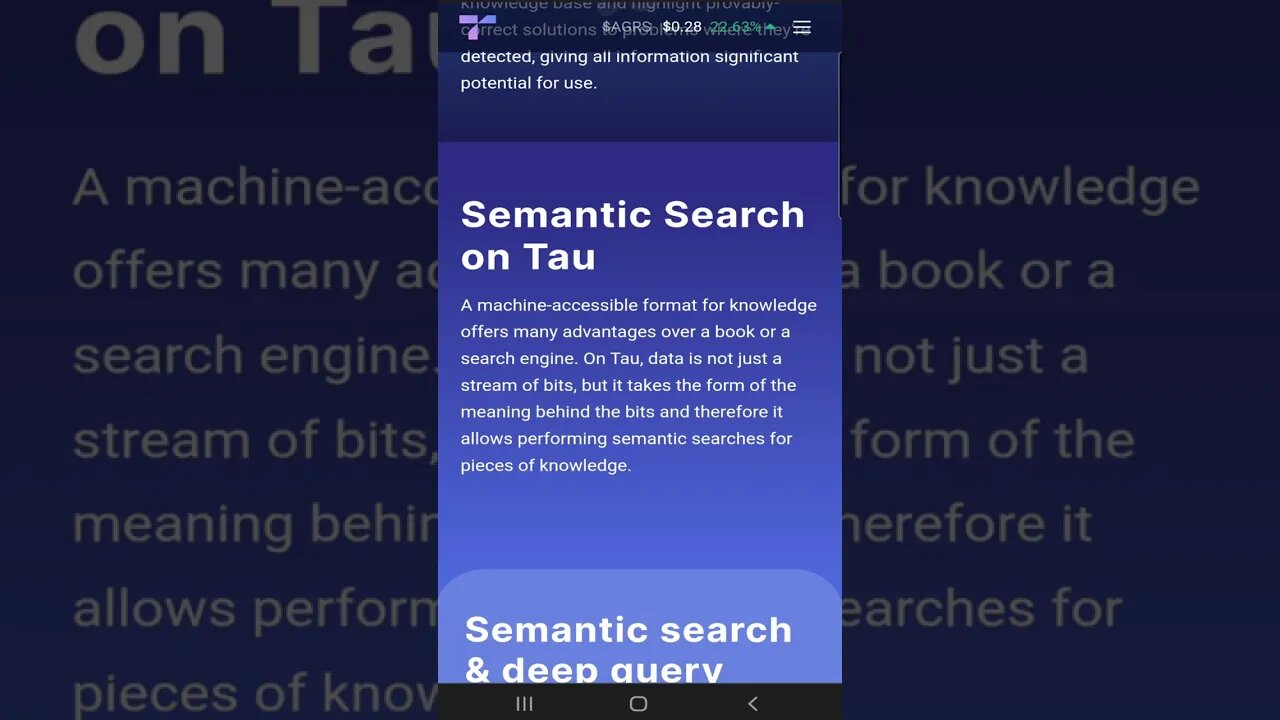50 Semantic Search on Tau 💎#shorts #TauNet #SemanticSearch #EfficientSearch