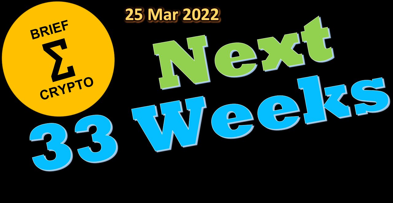 BriefCrypto NEXT 33 WEEKS WILL TELL THE TALE-Diverging from or Following the Fractal Lower ???