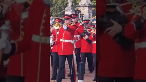 The cold stream Guards marching to the Wellington barracks #horseguardsparade