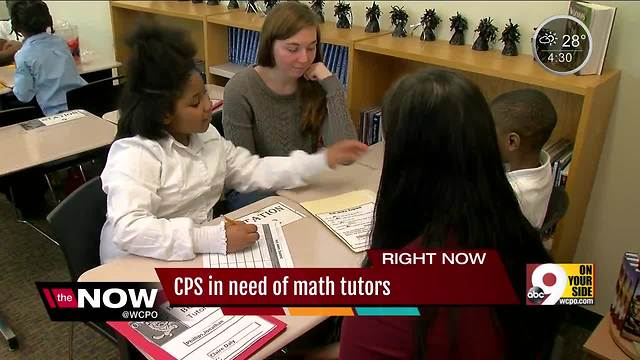 Cincinnati Public Schools seek math tutors for elementary schools o