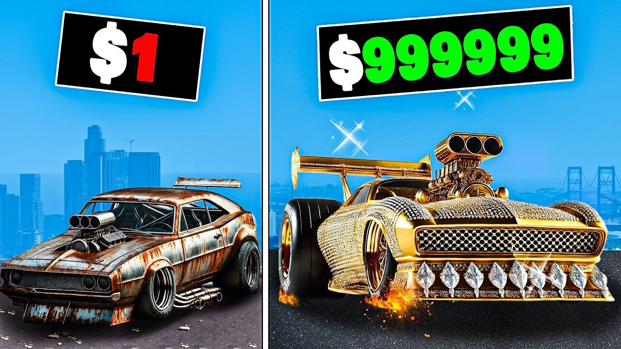 $1 to $1,000,000 Drag Car in GTA 5