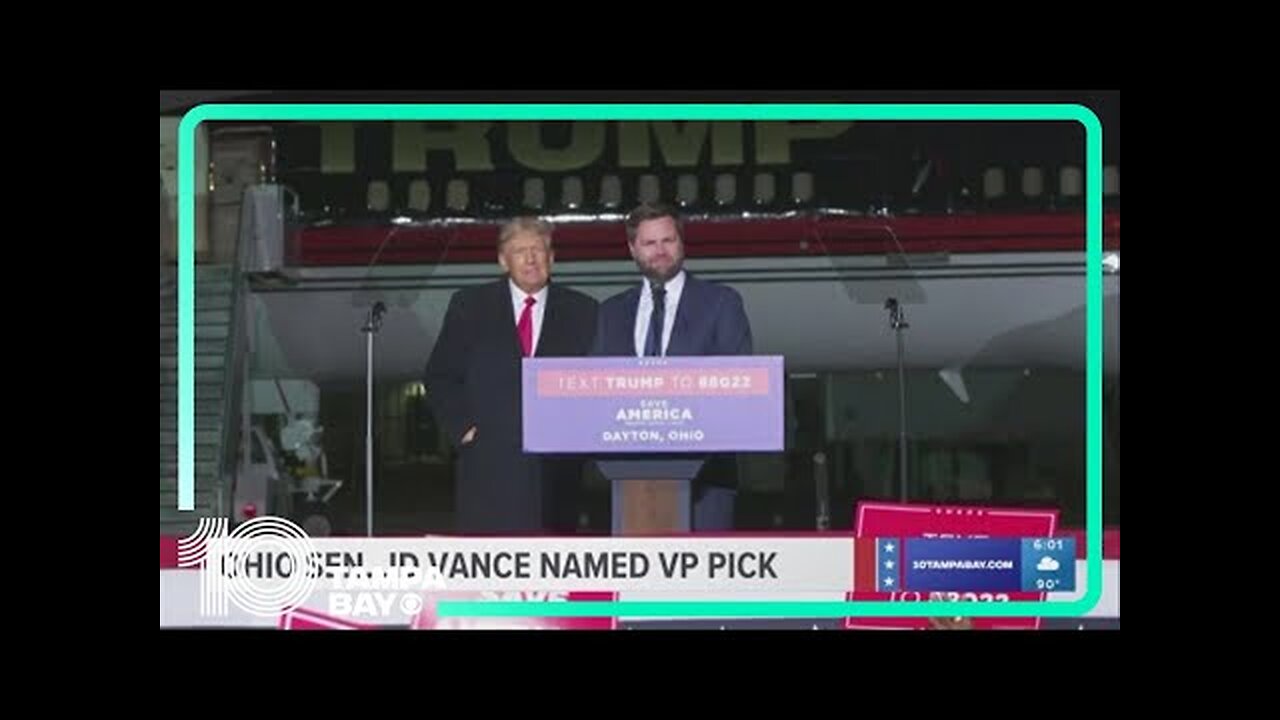 Donald Trump announces Sen. JD Vance as his VP pick, first day of RNC kicks off