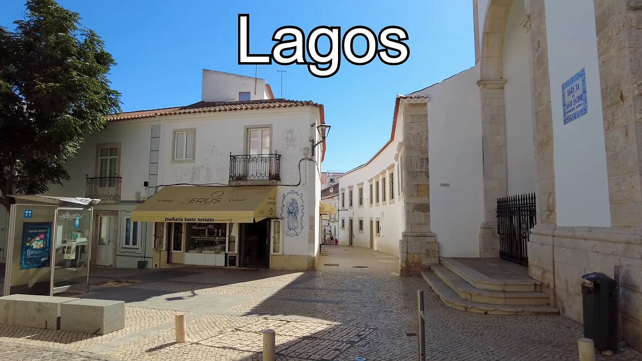 Beach & Downtown Walking Tour Of Lagos, Algarve, Portugal | Slow TV