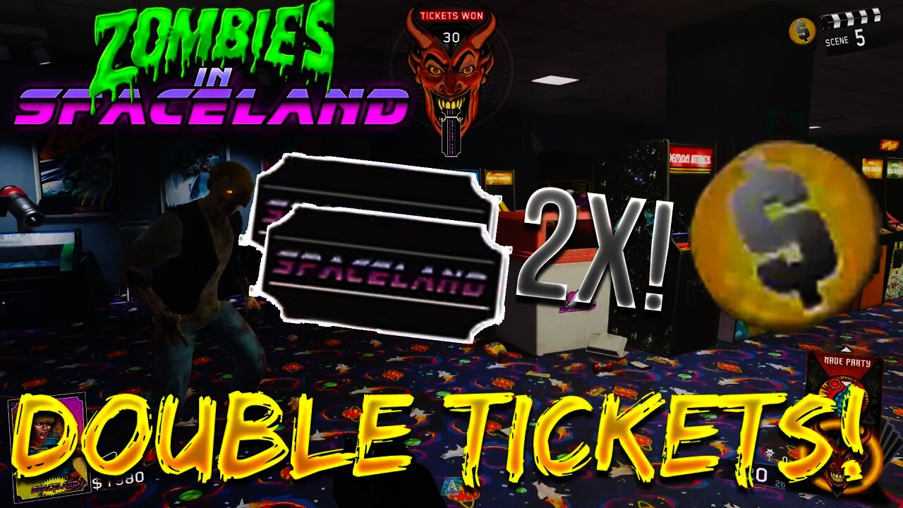 HOW TO EARN DOUBLE TICKETS in ZOMBIES IN SPACELAND! - Infinite Warfare Zombies 2X Tickets Tutorial!