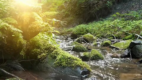 natural mini waterfall in a Mountain