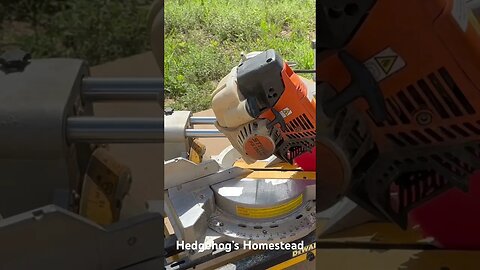 Dewalt powered by steel gas Skilsaw #hedgehogshomestead