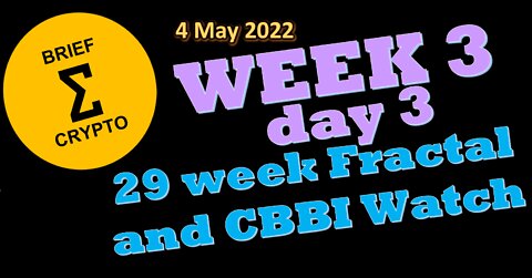 BriefCrypto - Week 3 - Day 3 of 29 week Fractal and CBBI watch - CBBI = 32 - 04 May 2022