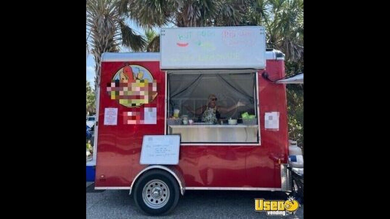 2021 - 6.5' x 8 Compact Hotdog Vending Trailer | Street Food Concession Trailer for Sale in Florida