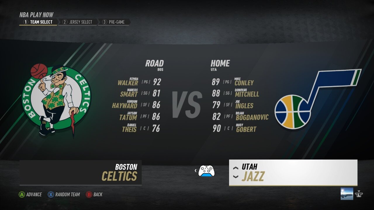 🏀NBA Live Season - Week 3 - Boston Celtics (Road) VS (Home) Utah Jazz