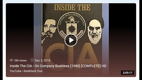 Censorship Industry Annotated #8: "On Company Business: Inside The CIA" Movie Watch (Part 1)