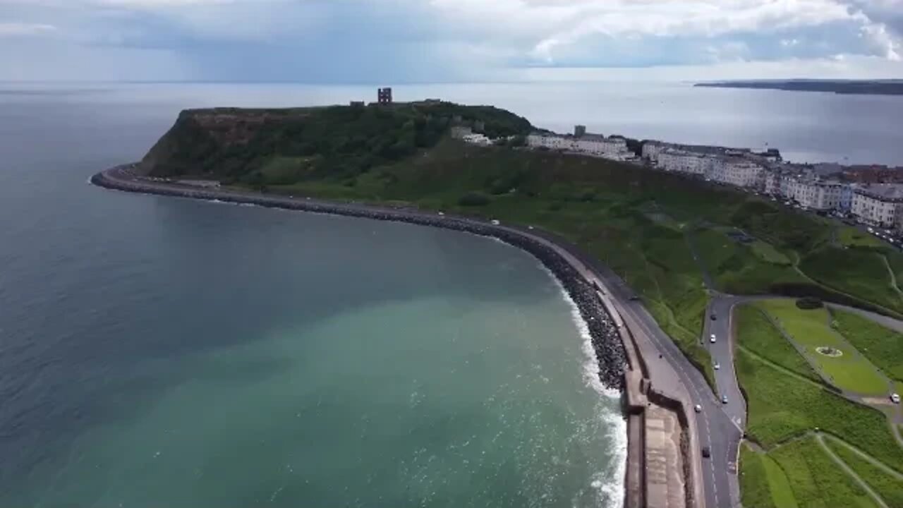 Nice Long high flight over Scarborough Castle Yorkshire on my DJI Mini 2 drone Part 1 2022