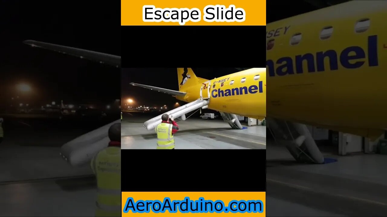 Watch How Aurigny Channel Islands Escape Slide Shoot Works #Aviation #Flying #AeroArduino