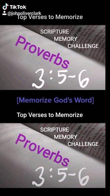 Top Verses To Memorize, Proverbs 3:5-6